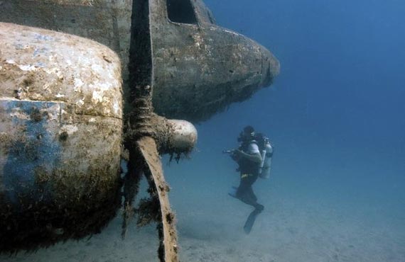 Sunken Airplane Dive Nafplio Centre Diving School
